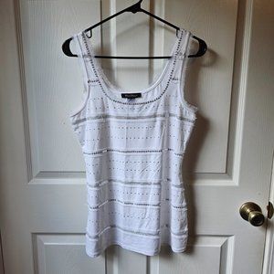 White House | Black Market Sequin and Rhinestone Tank Top